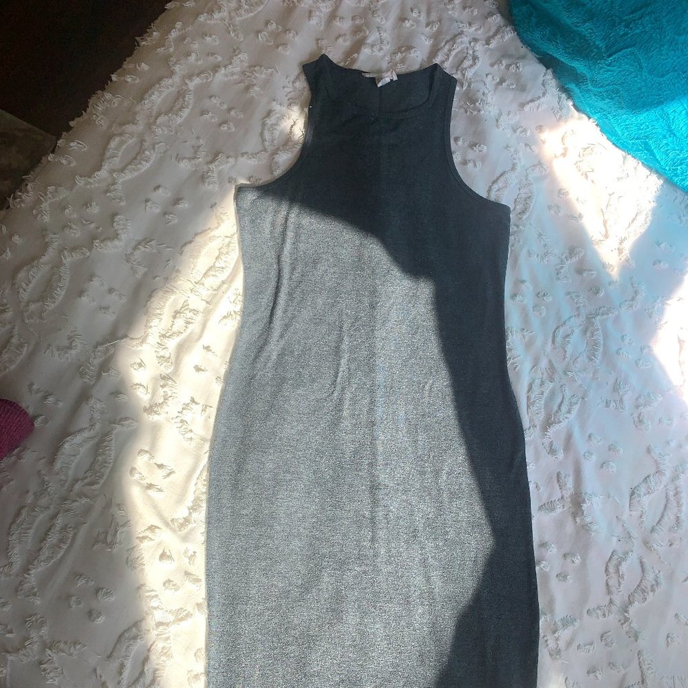 Dark Grey racerback Midi Dress